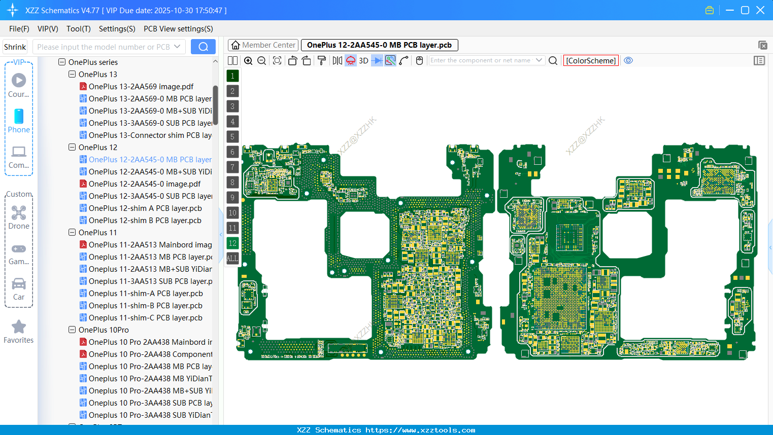 OnePlus 12-2AA545-0 MB PCB Layer